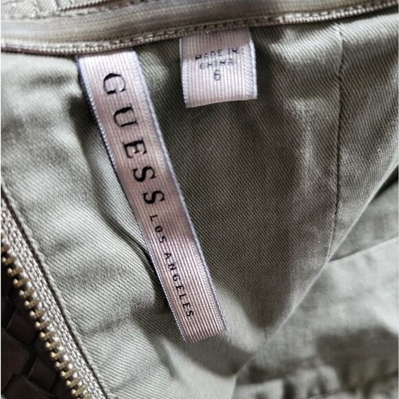 GUESS size 6 Green Strapless Dress with Belt - Picture 3 of 4